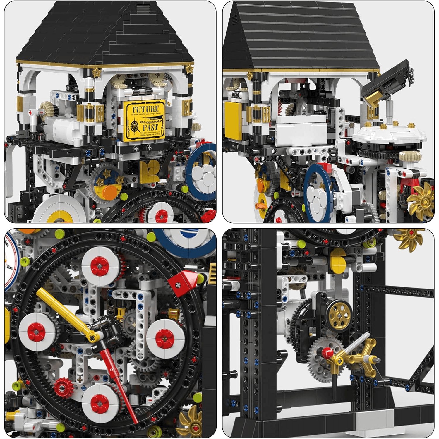 Motorised Cyberpunk Mechanical Clock 3180pcs