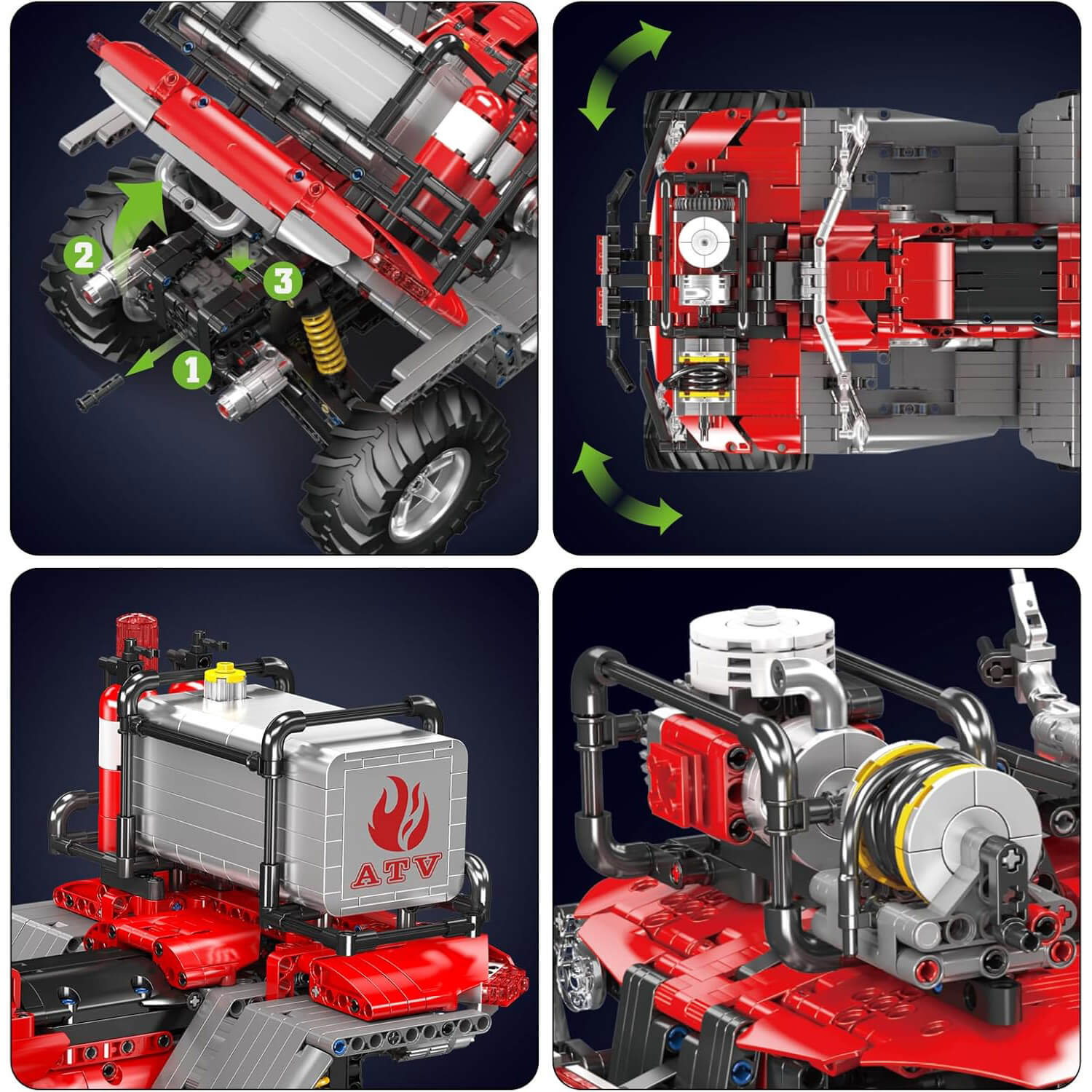 REMOTE CONTROLLED FIRE RESCUE ATV | 2099PCS