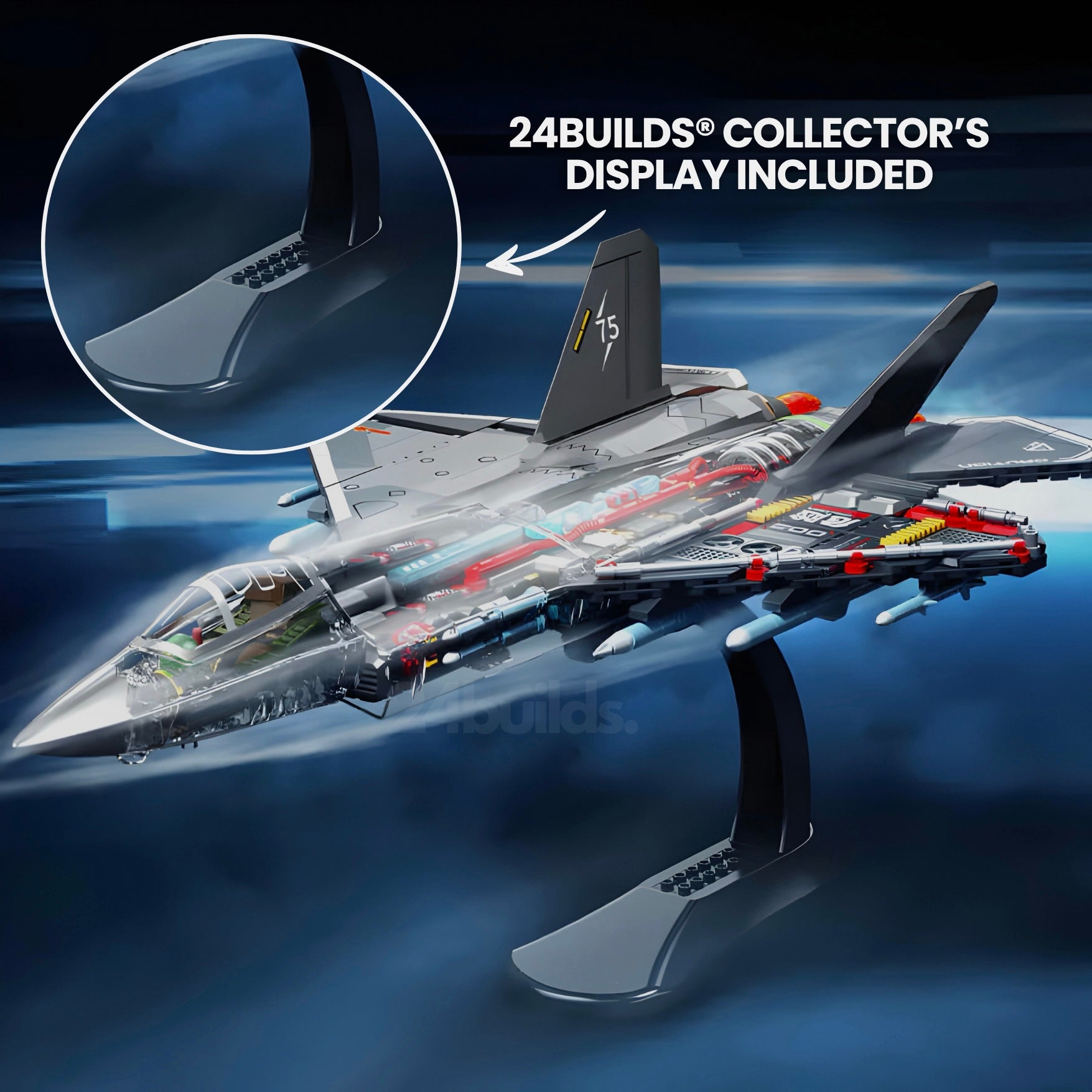 TRANSPARENT J-35 TACTICAL JET | 1324PCS