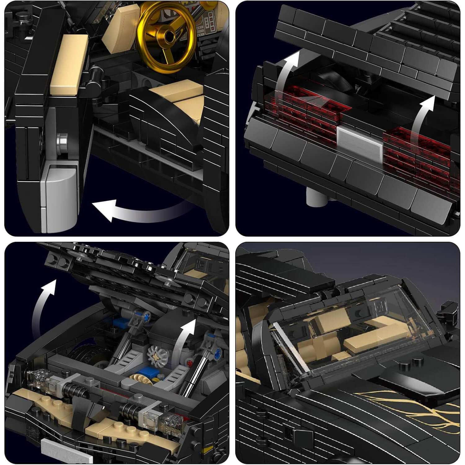 70s Convertible American Muscle 1556pcs